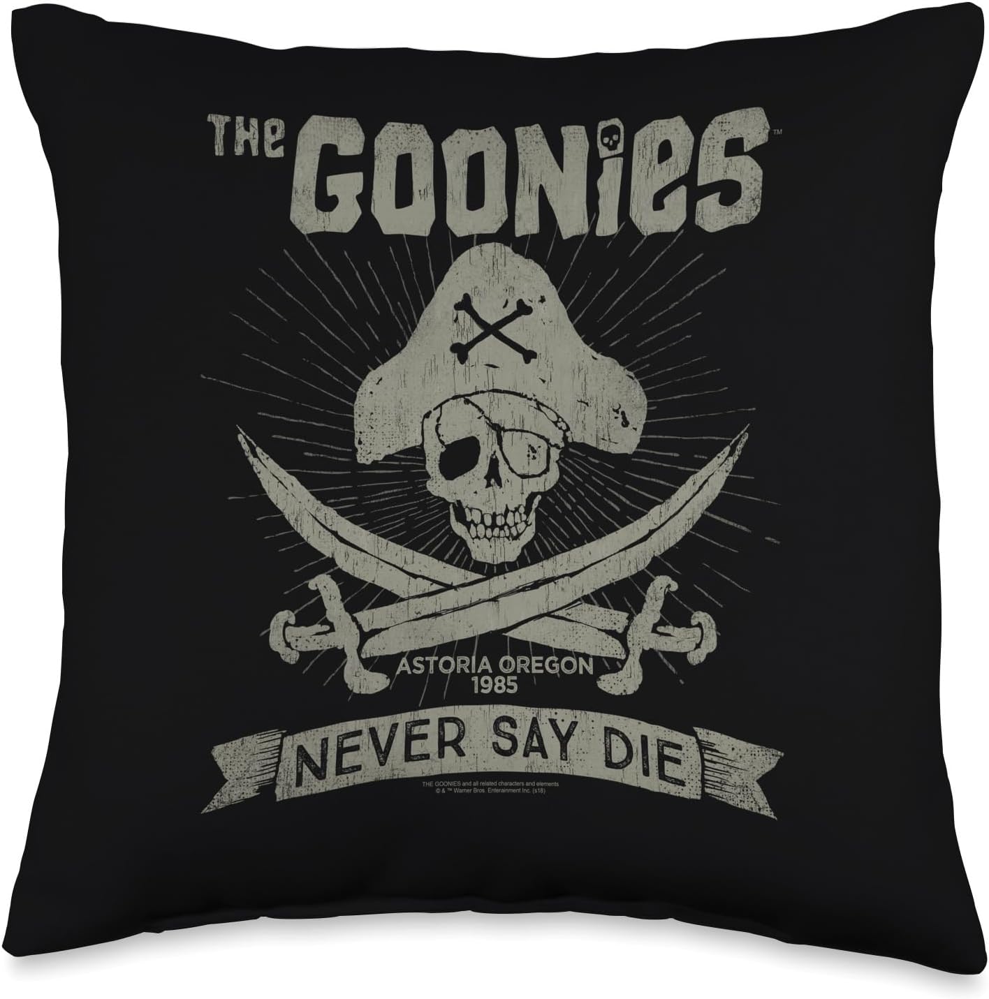 The Goonies Never Say Die Throw Pillow