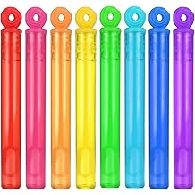 32-Piece 8 Colors Mini Bubble Wands Assortment Party Favors Toys for Kids Child, Christmas Celebration,Thanksgiving New Year, Themed Birthday,Wedding, Bath Time,Summer Outdoor Gifts for Girls Boys