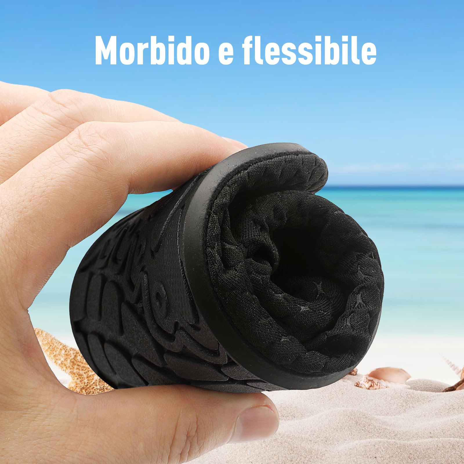 Donna Uomo Scarpe da Scoglio Scarpe da Immersione Antiscivolo Water Shoes Scarpe da Acqua per Spiaggia Surf Bagno Snorkel Yoga Sport Acquatici Gr.34-47 EU