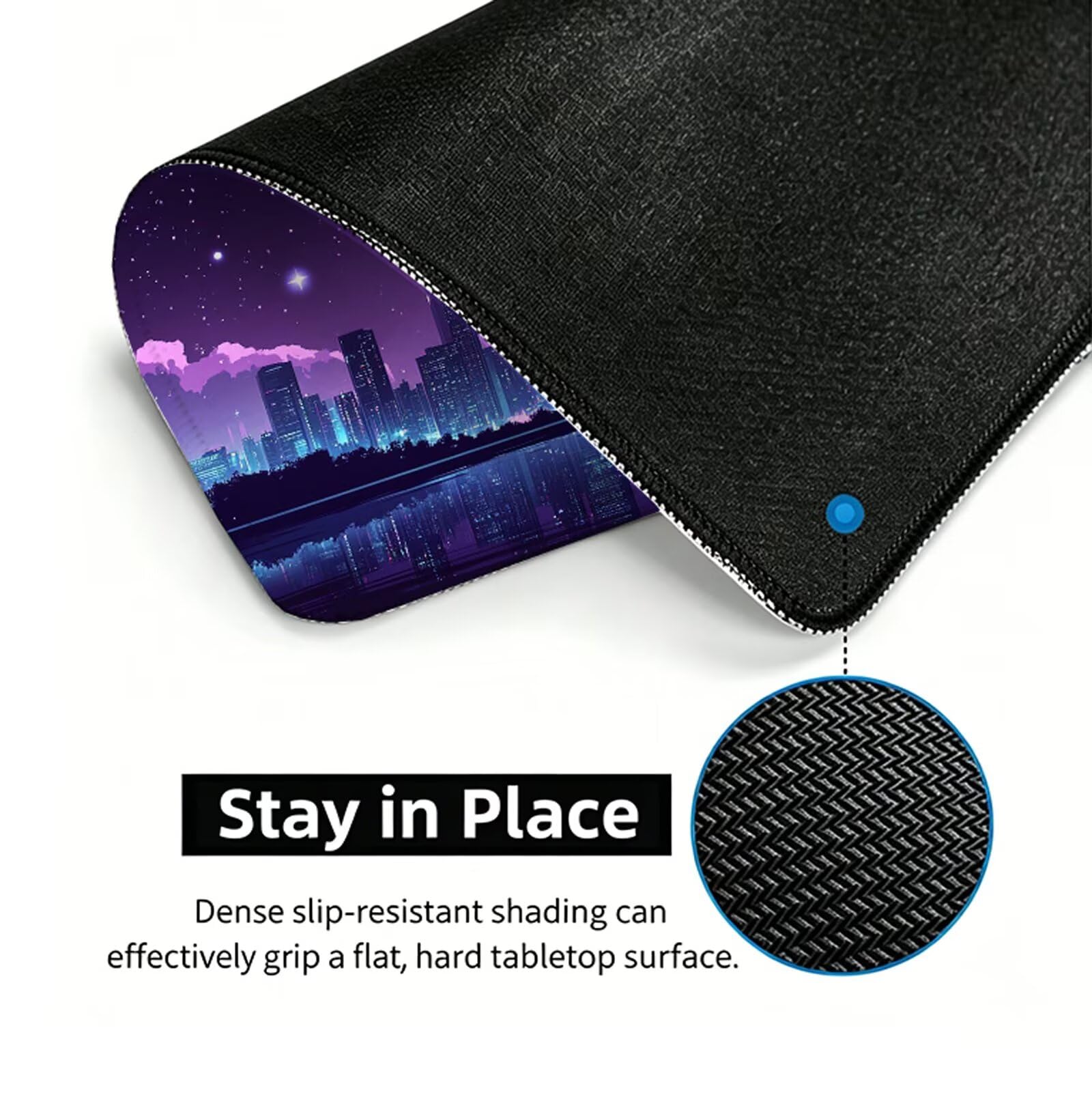 Tappetino Mouse Luna Tappetino Mouse XXL 150x80 cm Mouse Pad Architettura Sottomano Scrivania Ufficio Grande, Mousepad Gaming Antiscivolo Impermeabile, Tappeto per Desktop, PC, Gamer, Regalo W6-909