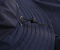 Vista 6 de Home Prefer Sombrero de malla para exteriores UPF50+ Sombrero de pesca de ala ancha con solapa para el cuello Azul marino