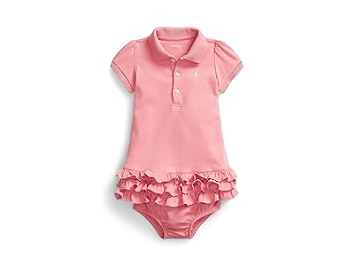 Polo Ralph Lauren Kids Interlock Solid Ruffle Dress (Infant) Girl