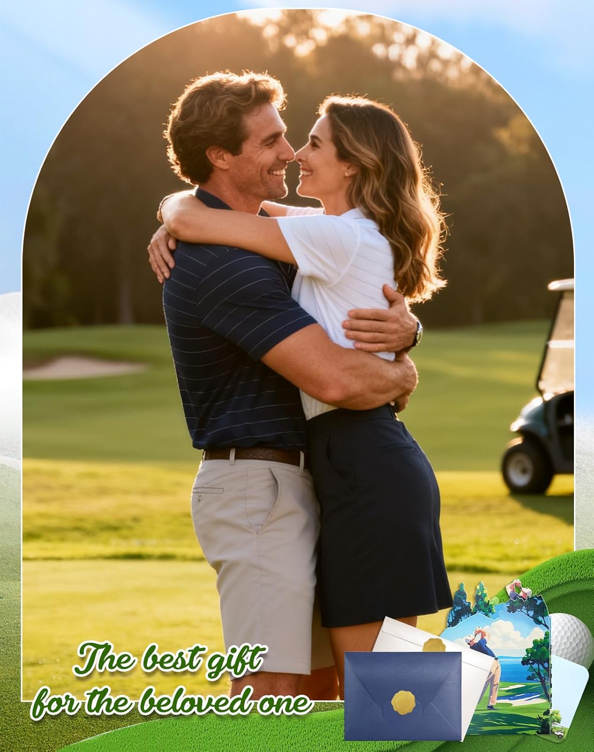 Coralogo Golf Pop up Cards with Envelope - 3D Golf Birthday Cards with Blank Note for Husband Men Son Dad Grandpa Boss Coworkers Friend, Gifts for Father's Day Anniversary Retirement All Occasion - Image 6