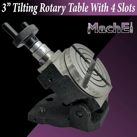 MachEl 3-Inch Tilting Rotary Table 4 Slots