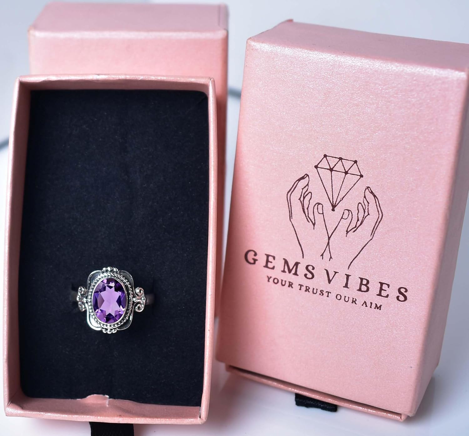 Natural Gemstone Ring, Solid 925 Sterling Silver Statement Ring For Women Teen Girls Mom Gift Ring Multicolor Mystic Topaz Ring Handmade Ring