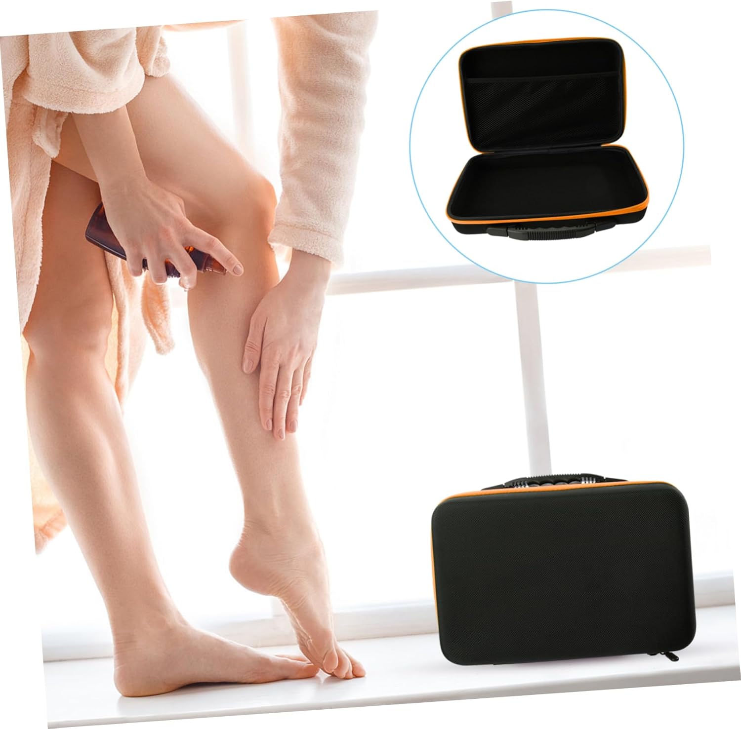 LIFKOME 60-Compartment Essential Oil Storage Bag Portable Carrying Case for 5ml 10ml 15ml Bottles Travel Organizer for Aromatherapy Enthusiasts