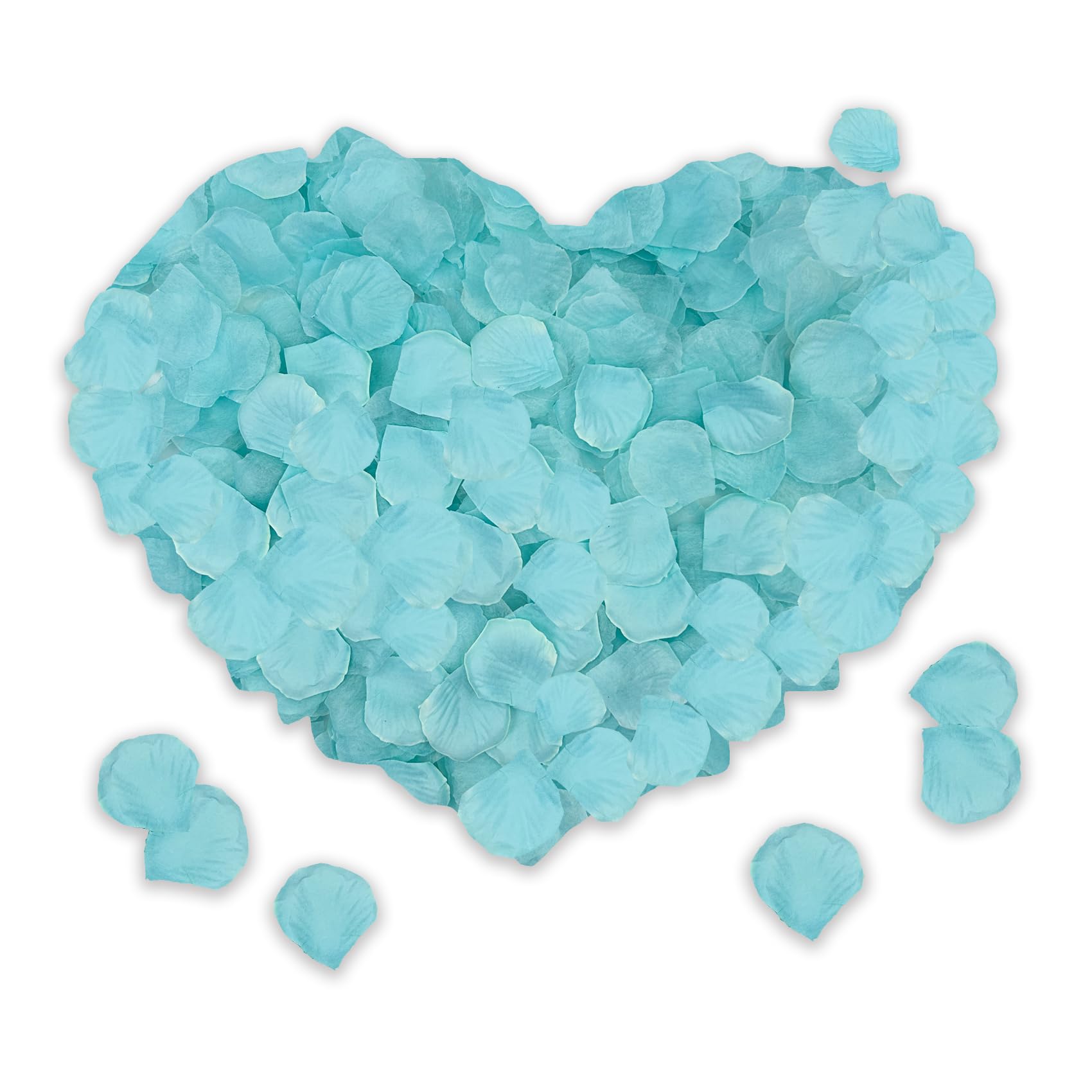 SHINTAYL 1200PCS Rose Petals for Bedroom - Fake Roses Teal Petal, Artificial Roses Petals for Marry Me, Valentines Day Decorations, Proposal,