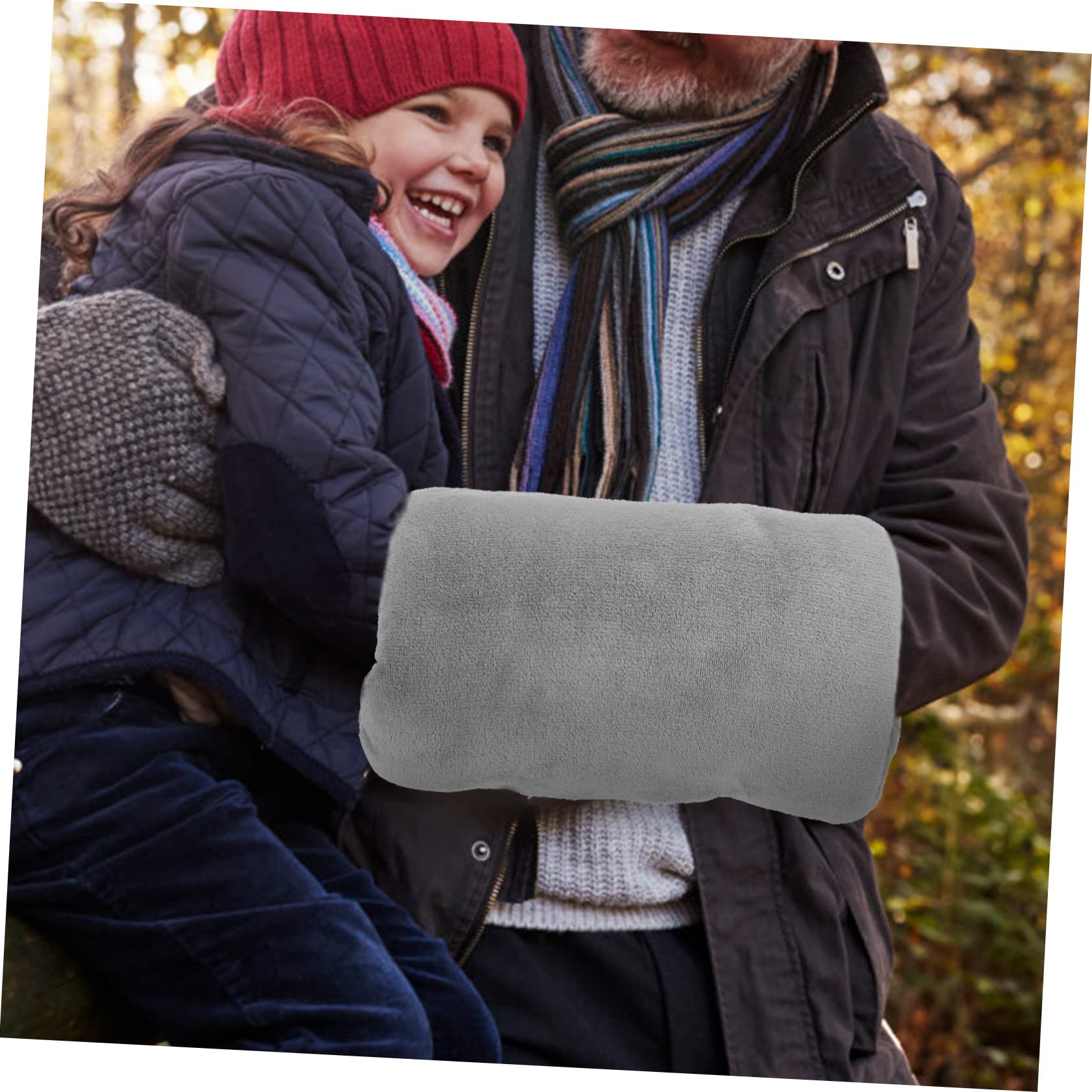 Cuscino Scaldamani Senza Fili Ricaricabile Riscaldatori Silenziatore Di Peluche Peloso Usb Guanti Scaldino Invernale Da Donna Riscaldante Mano Più Caldo Grey Flanella