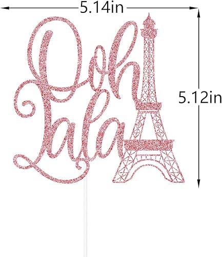 Miniatura 2 de Ooh LaLa - Decoración para tartas con temática de París, decoración de fiesta de París para despedida de soltera, cumpleaños, despedida de soltera,