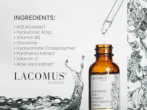 Miniatura 3 de Ácido hialurónico + suero hidratante de vitamina C para líneas finas e imperfecciones  Refuerzo de la salud de la piel orgánico y libre de crueldad