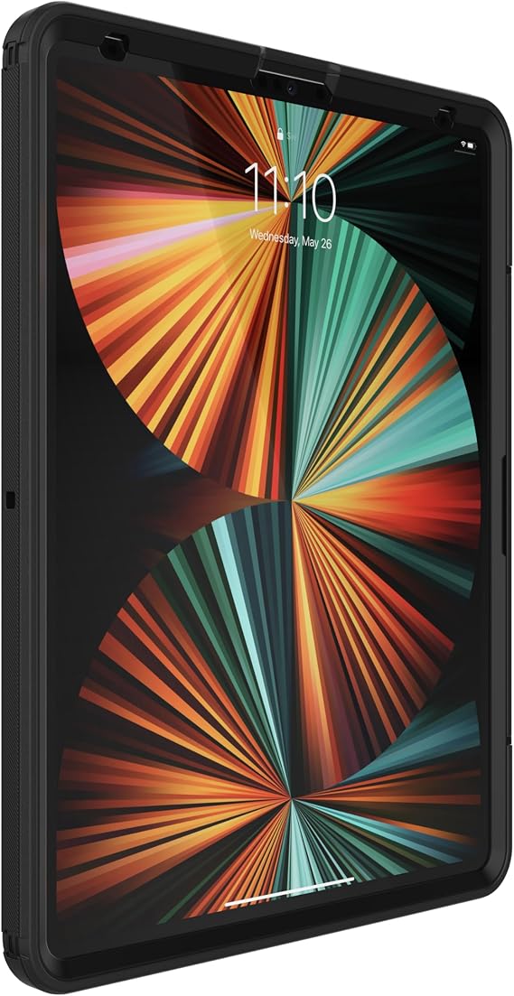 OtterBox iPad Pro 12.9 (3rd generation 2018/4th generation 2020/5th generation 2021/6th generation 2022) Defender Case, Ultra Sturdy Case with Integrated Screen Protector, Tested 2 Times According to Military Standards, Black