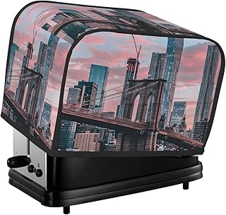 New York City 2 Slice Toaster Cover, Waterproof Toaster Dust Cover Bread Maker Protective For Small Kitchen Appliance Dining Room Home Table Decor Gifts