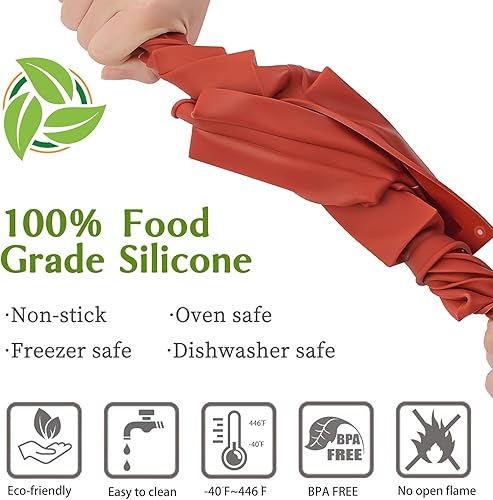 Miniatura 10 de JOERSH Molde de barra de granola, molde rectangular de silicona para barra de caramelo profundo para hornear barras energéticas de chocolate, Molde