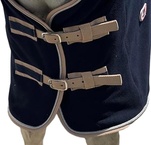 Vista 60 de Majestic Ally Manta de caballo de forro polar antibolitas con cuerda trenzada plateada (morado, 78)