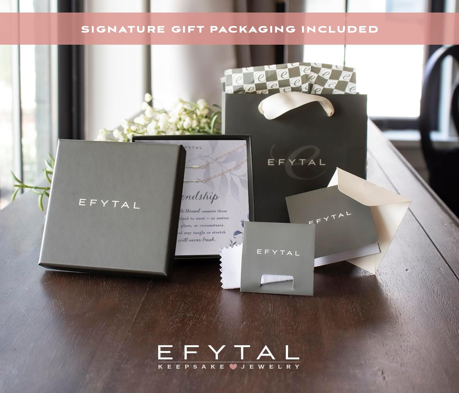 EFYTAL Matching Friendship Necklaces, 925 Sterling Silver Arrow Friendship Necklace Set of 2, Best Friend Necklace Gifts for Women, Best Friend Birthday Gifts