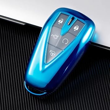 Car Key Case for Changan CS35 Plus CS55 Plus CS75 Plus Eado UNI-T for Changan Oushang X5 X7 EV Key Cover Shell Fob AccessoriesBlue