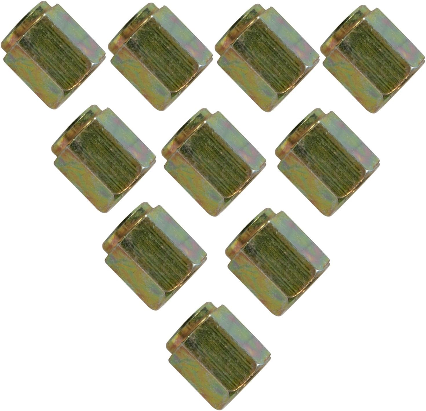 10 pkt 10mm x 1mm Metric Short FEMALE Brake Pipe Nuts for 3/16" brake