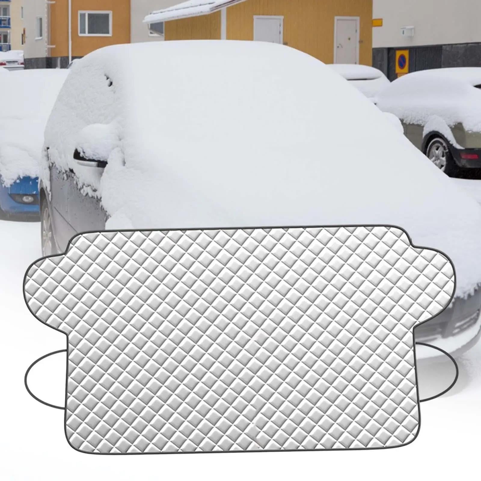Housse de Protection pour Pare-Brise Pare-Brise Voiture Couverture Neige Et Gel Accessoire Polyvalent Protection Contre La Glace 145x108cm Protection Pare Brise Hiver