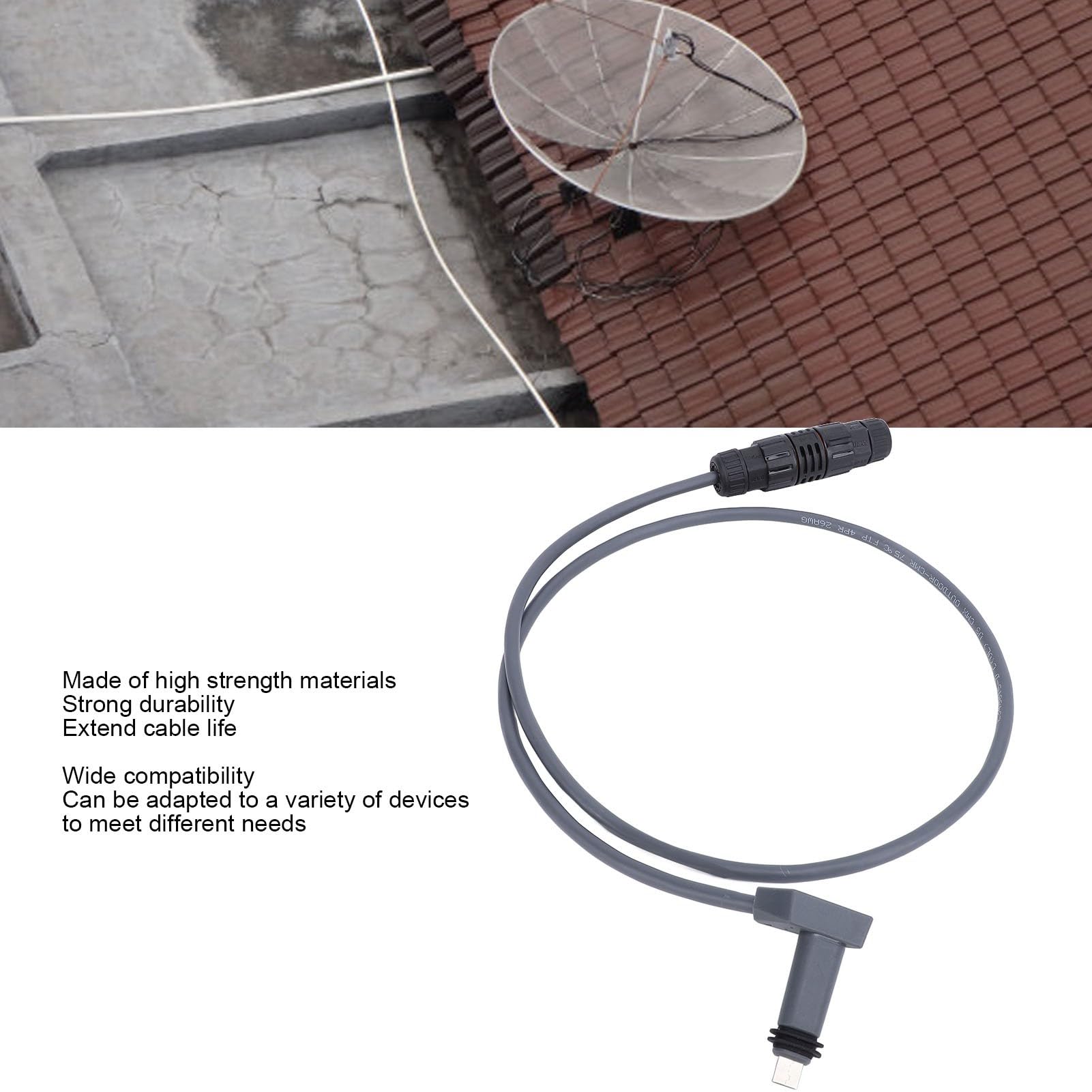 Demeras Adaptateur SPX Fiche vers RJ45 pour Câble, Conception étanche et Anti-poussière pour une Utilisation en Extérieur, 2 Unités