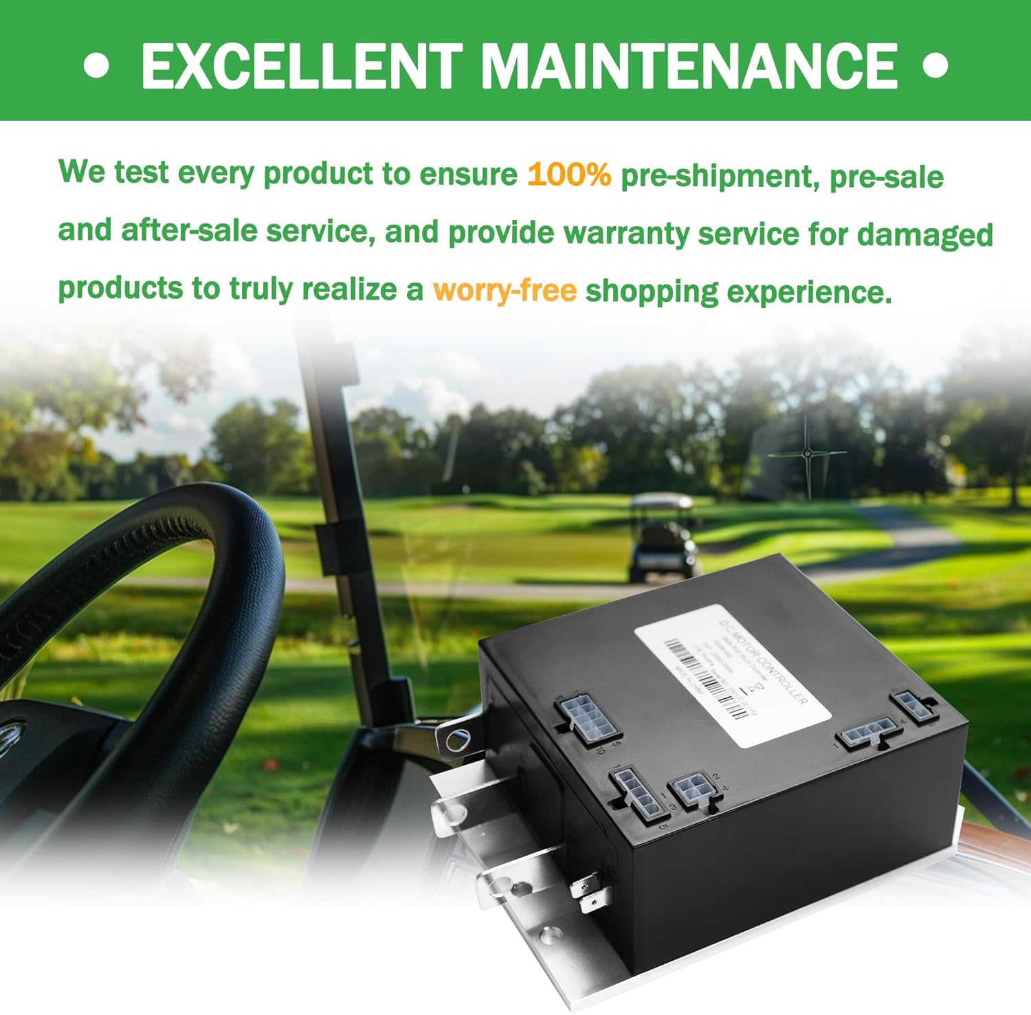 73326G02 36V/350A /PDS Shunt Controller ITS Replacement for EZGO TXT Electric PDS Golf Cart 2000-2009 Compatible with 73326-G02/ 73326G03/ 73326G04/ 73326G05/ 73326G06/ 73326G07