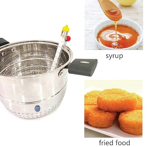 Miniatura 2 de Termómetro para freír caramelo con clip de olla de 8 pulgadas para leer alimentos carne para asar termómetro de alimentos para aceite de cocina