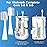 Oralphi Sensitive Gum Care Replacement Brush Heads for Waterpik Complete Care 5.0/9.0 (CC-01/WP-861), STRB-3WW, Ultra Soft Bristles with Cover, Sonic Electric Tooth Brush Refill Heads (4-Pack, White)