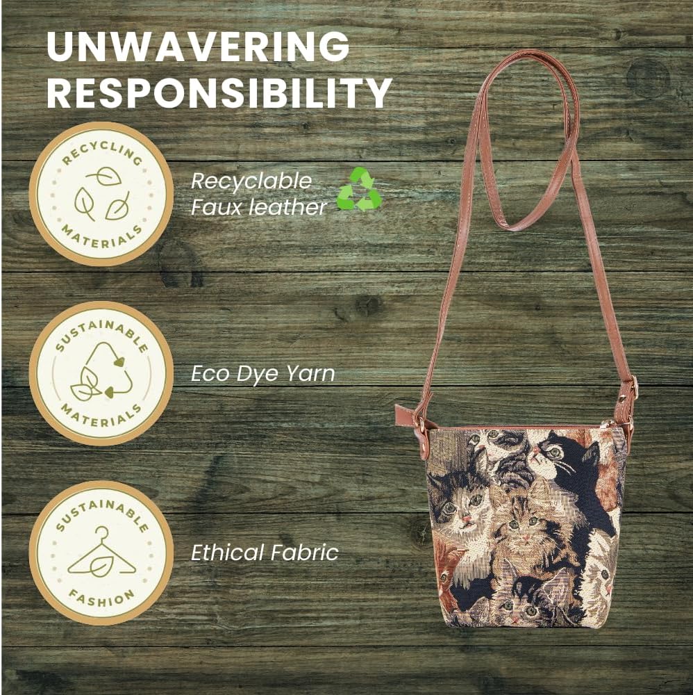 Signare Tapestry Cross-body Satchel Bag/Lightweight Purse - Image 7