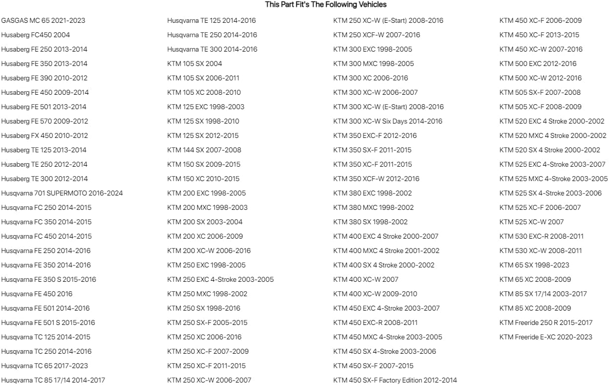 Tusk Billet Race Foot Pegs Compatible with KTM 300 XC 2006-2016/300XC-W 2008-2016/250 SX 1998-2016/65 SX 1998-2023