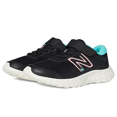 New Balance Kids 520v8 Bungee Lace (Little Kid) Kids Shoes Black/Ultra Pink