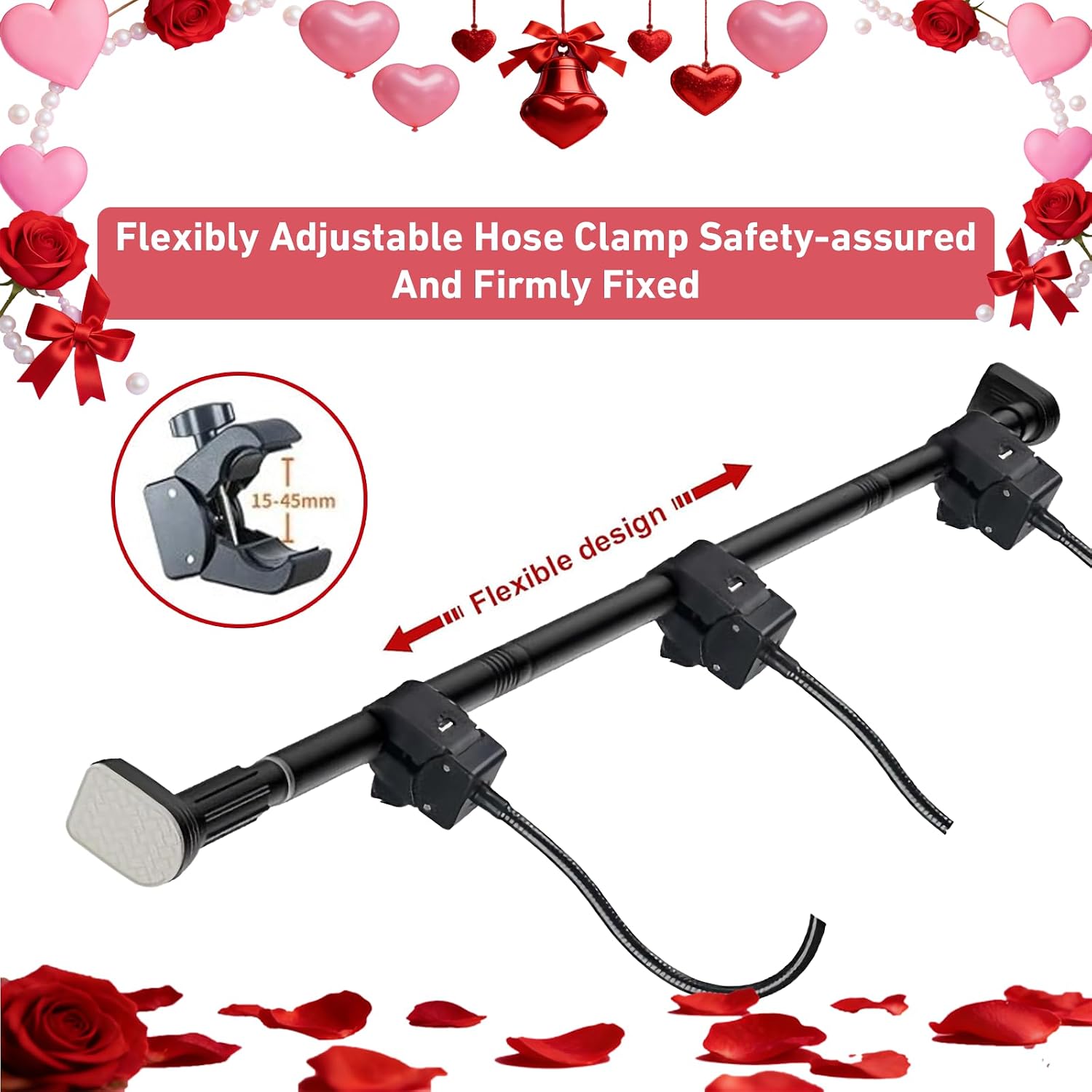 Christmas Garland Hanger for Front Door Frame,Garland Hanger for Front Door Frame，Adjustable ''18-38" Heavy-Duty Holder for Wreaths,Lights,Damage-Free No-Drill Design image 5