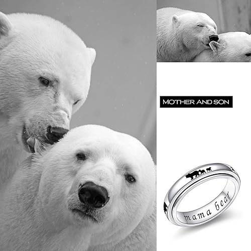 Miniatura 6 de Anillo giratorio de plata de ley S925 con texto en inglés "Faith Hope Love", anillo inspirador antiansiedad