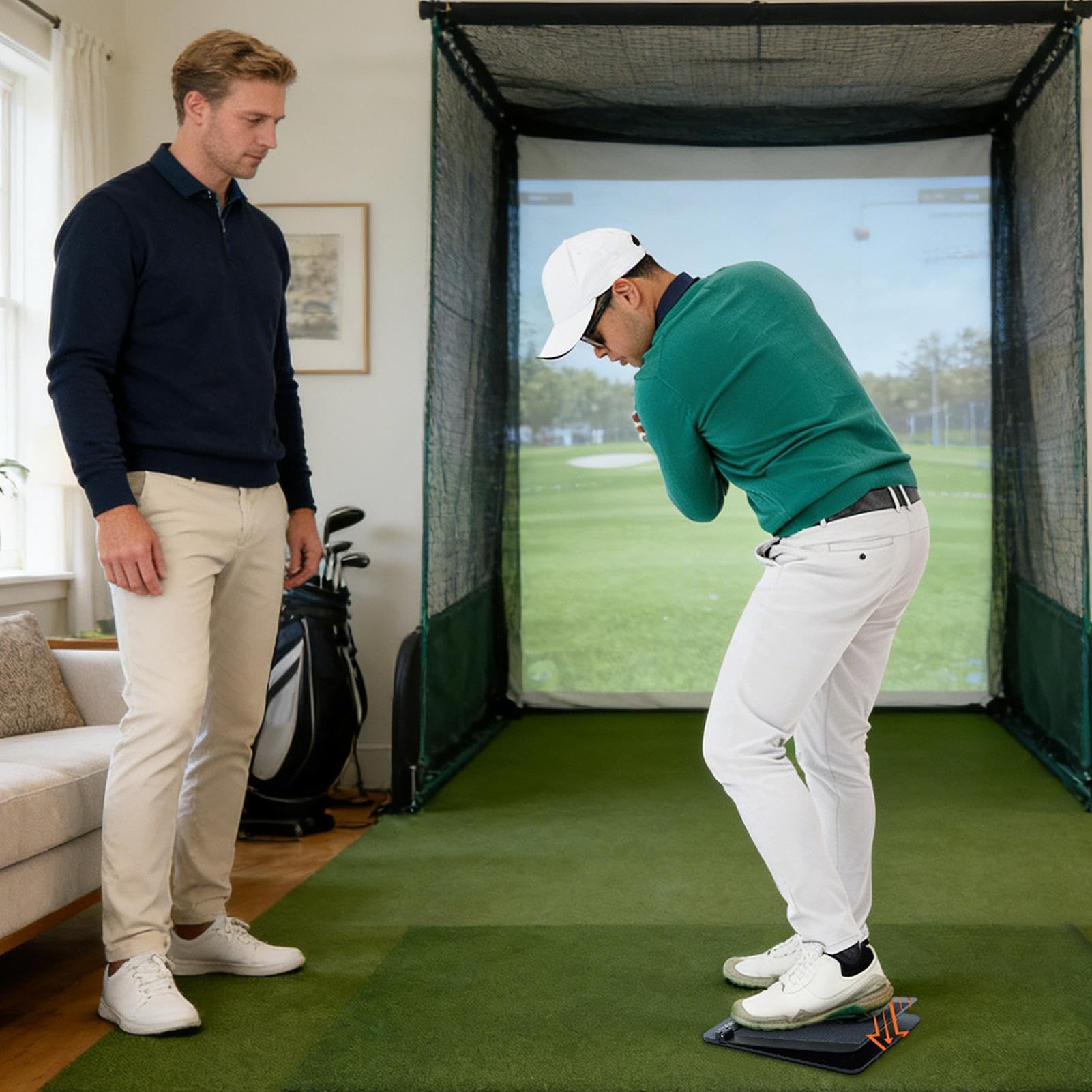 Tabla de equilibrio de golf Mejora la Velocidad de Swing con Muelle | Tabla transferencia de peso golf para entrenamiento para Principiantes Niños Adolescentes Práctica en Jardín Patio Interior