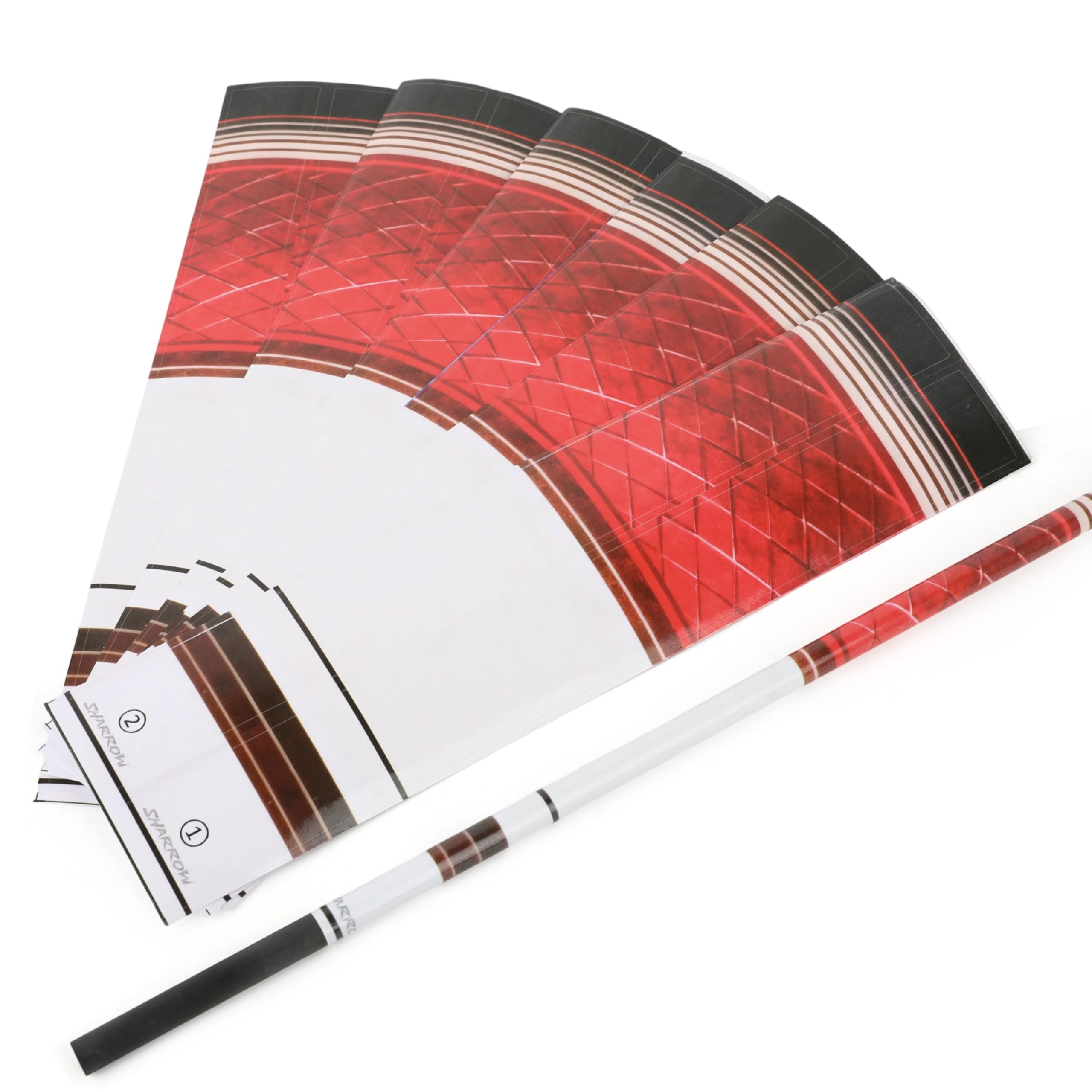 SHARROW Archery Arrow Wraps, 3 pack 39pcs Universal Heat Shrinkable Adhesive Arrow Wraps Sticker (Red)