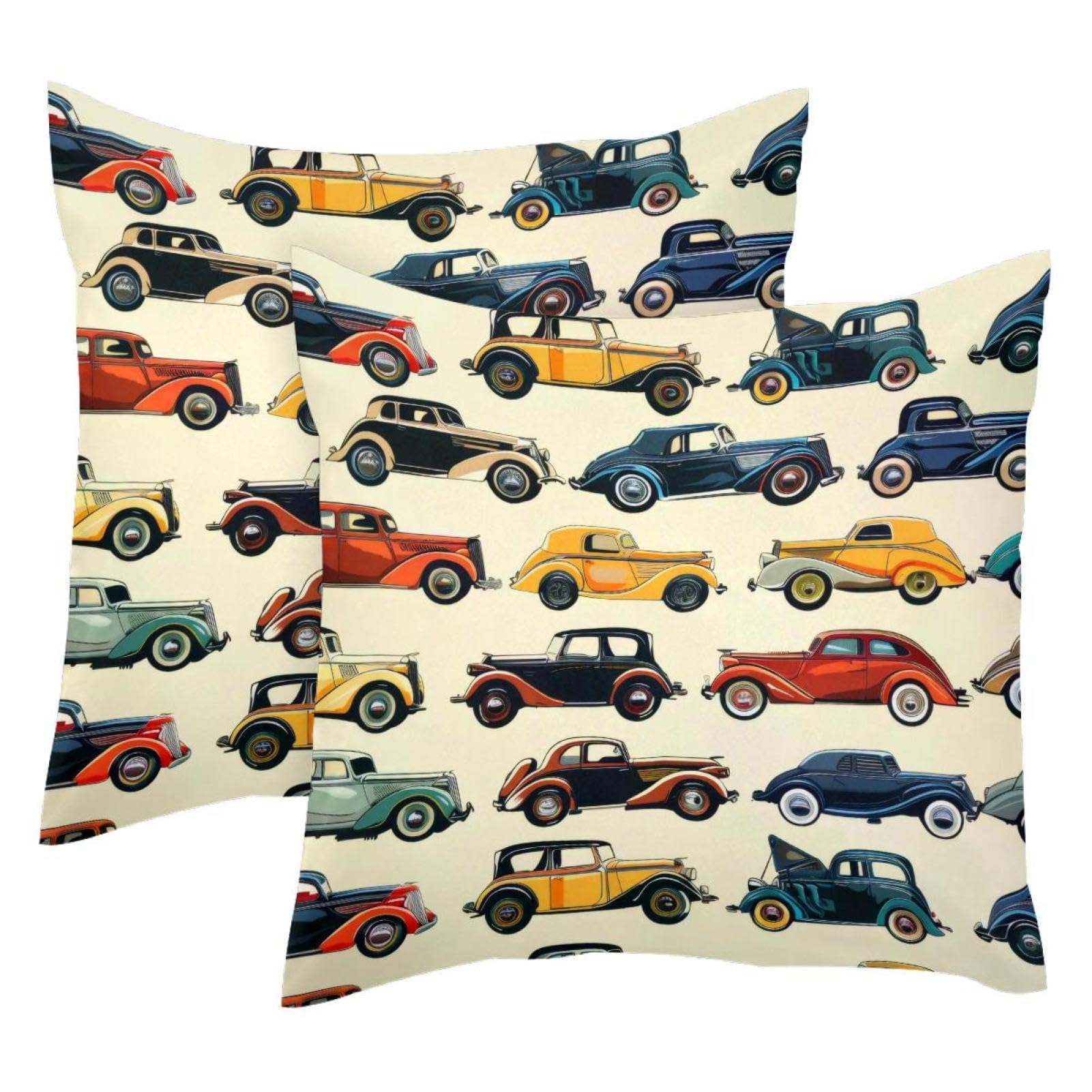Housse de coussin en velours doux 50x50 cm Lot de 2 double face pour salon