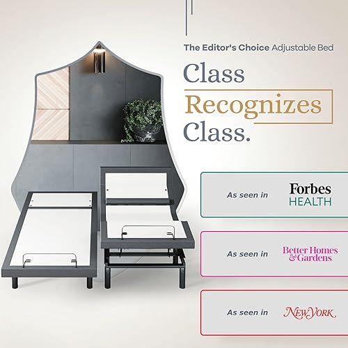 Miniatura 2 de Sven & Son Bliss Base de Cama Ajustable - Solo Armazón, Elevación de Cabeza y Pies, Soporte Lumbar, Inclinación de Almohada de Cabeza, Masaje, Luces