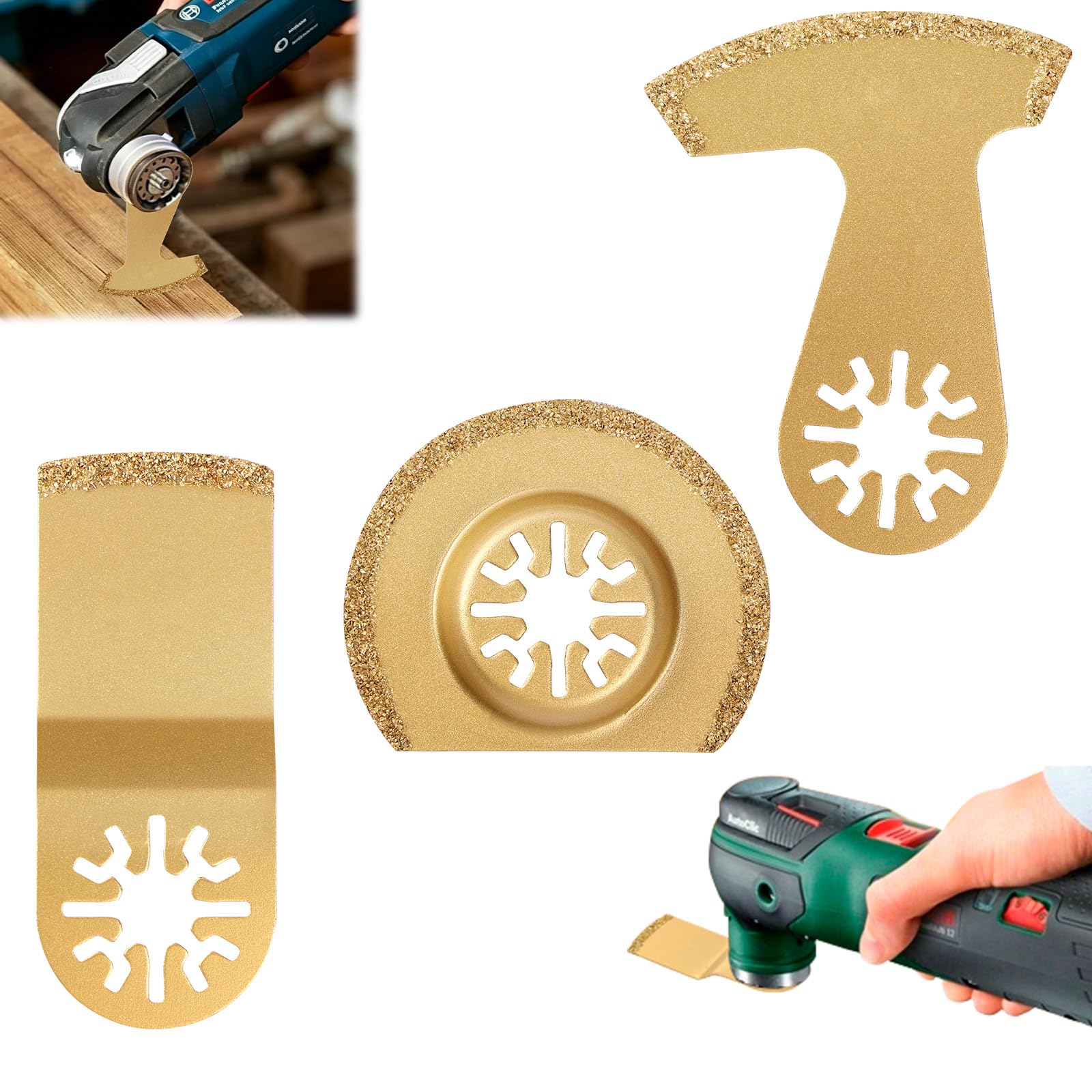 NUTKIT 3PCS Multitool Grout Removal Blades, Grout Removal Tool