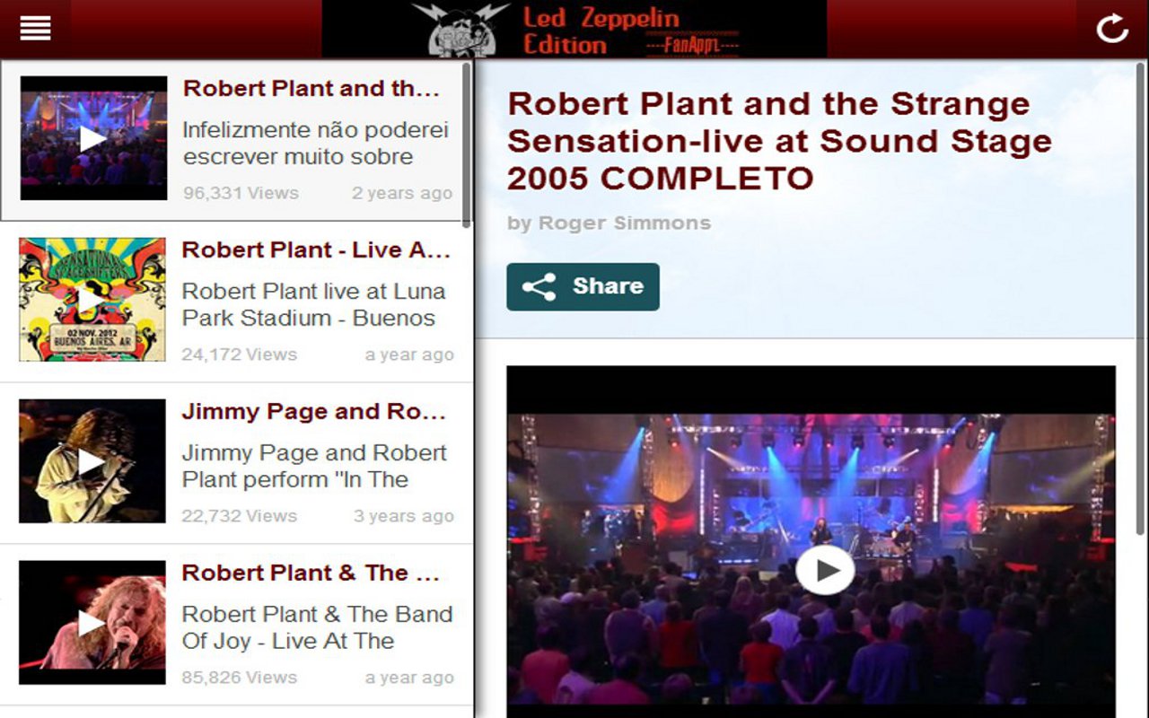 Everything Led Zeppelin App on Amazon Appstore