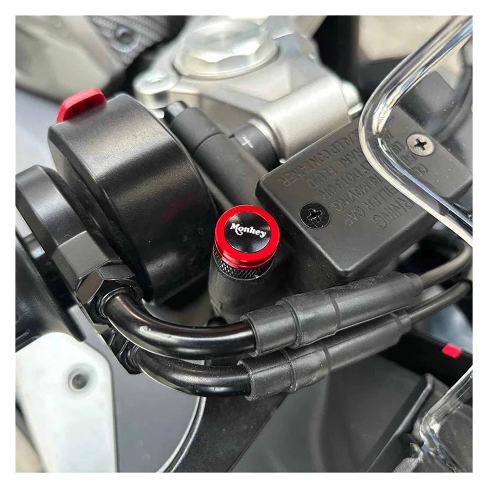 śRuby Lusterka Tylnego Akcesoria Motocyklowe Do H&ONDA Monkey125 Z125 Monkey 125 Z 125 Śruby Do Zaślepek Otworów Lusterek(Red)