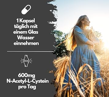 EXVital NAC Capsules 600 mg per Capsule 180 Vegan Capsules with N-Acetyl-Cysteine High Dose N-Acetyl-L-Cysteine Laboratory Tested & No Additives