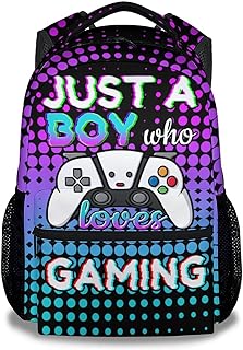 CUSPCOD Gamer Backpack for Boys, 16 Inch Gaming Backpacks for School, Cool, Adjustable Straps, Durable, Lightweight, Large Capacity Bookbag for Kids
