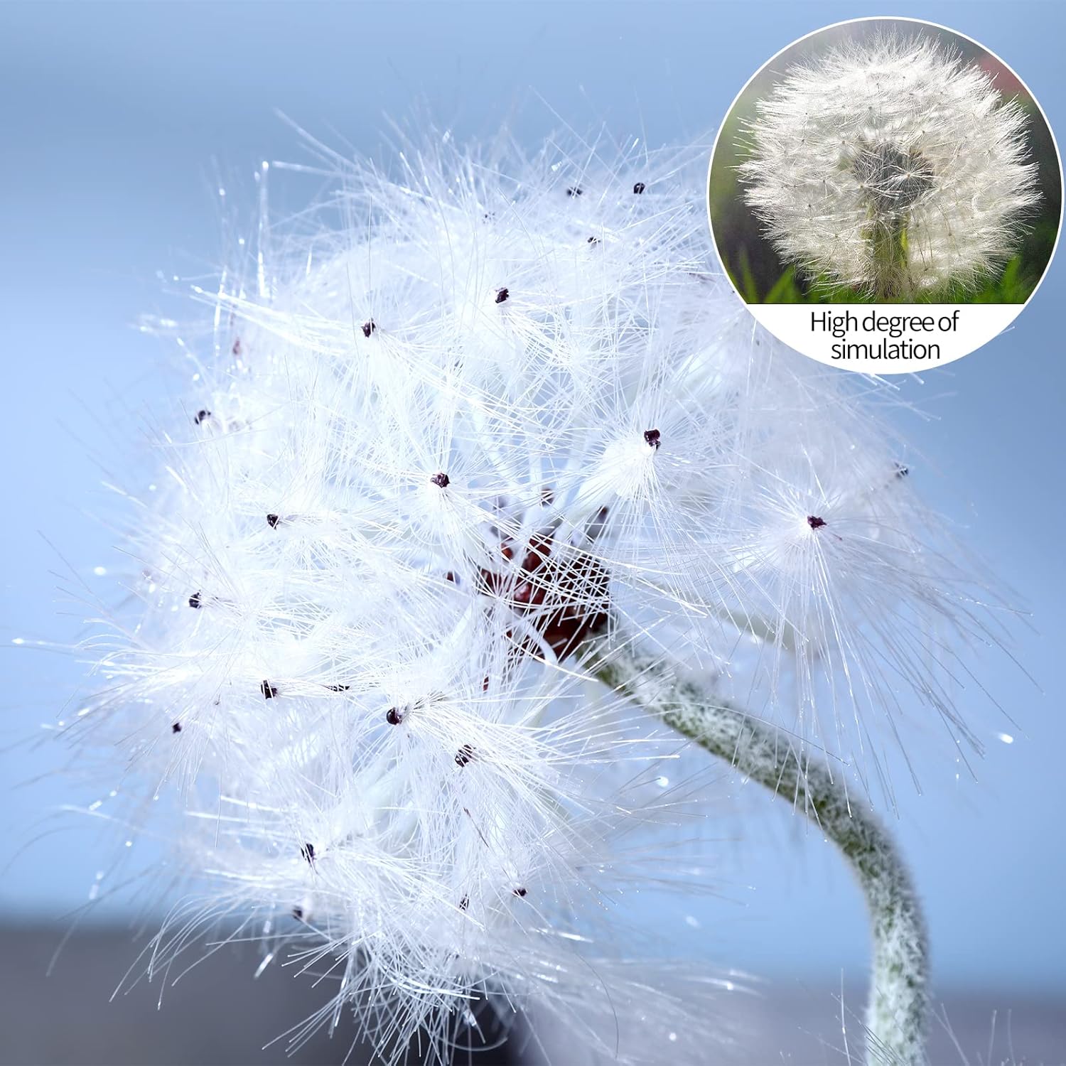 TOPIA Artificial Dandelion Flowers Lovely Faux Dandelion Flowers for Home Decoration (4 Pcs) (White) - Image 7