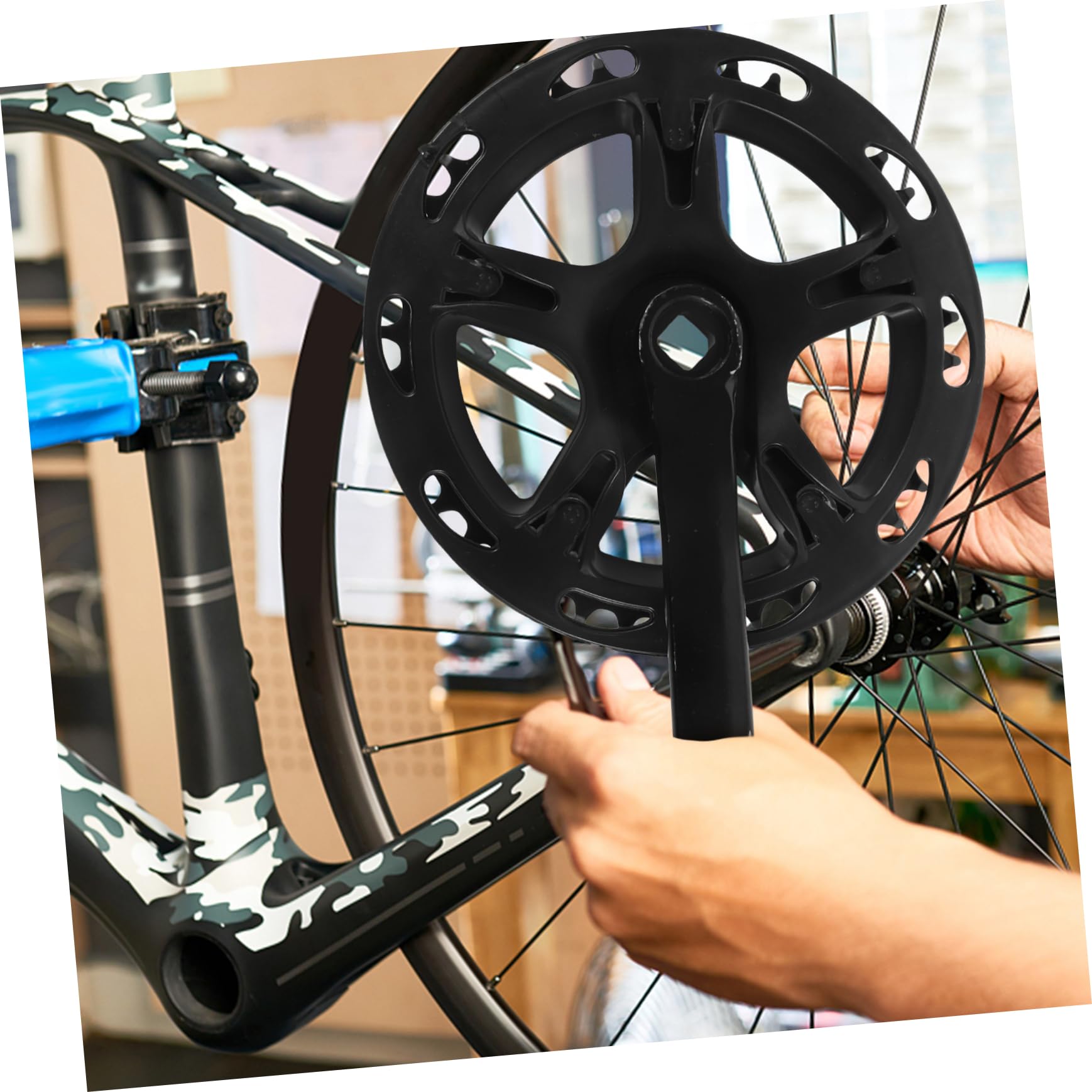 TOYANDONA Set Guarnitura Bici da Corsa Corona Robusta in Metallo e Braccio Pedivella Foro Quadrato, Kit di Sostituzione Guarniture per Riparazione Biciclette, Adatto per Ciclisti e Uso Outdoor
