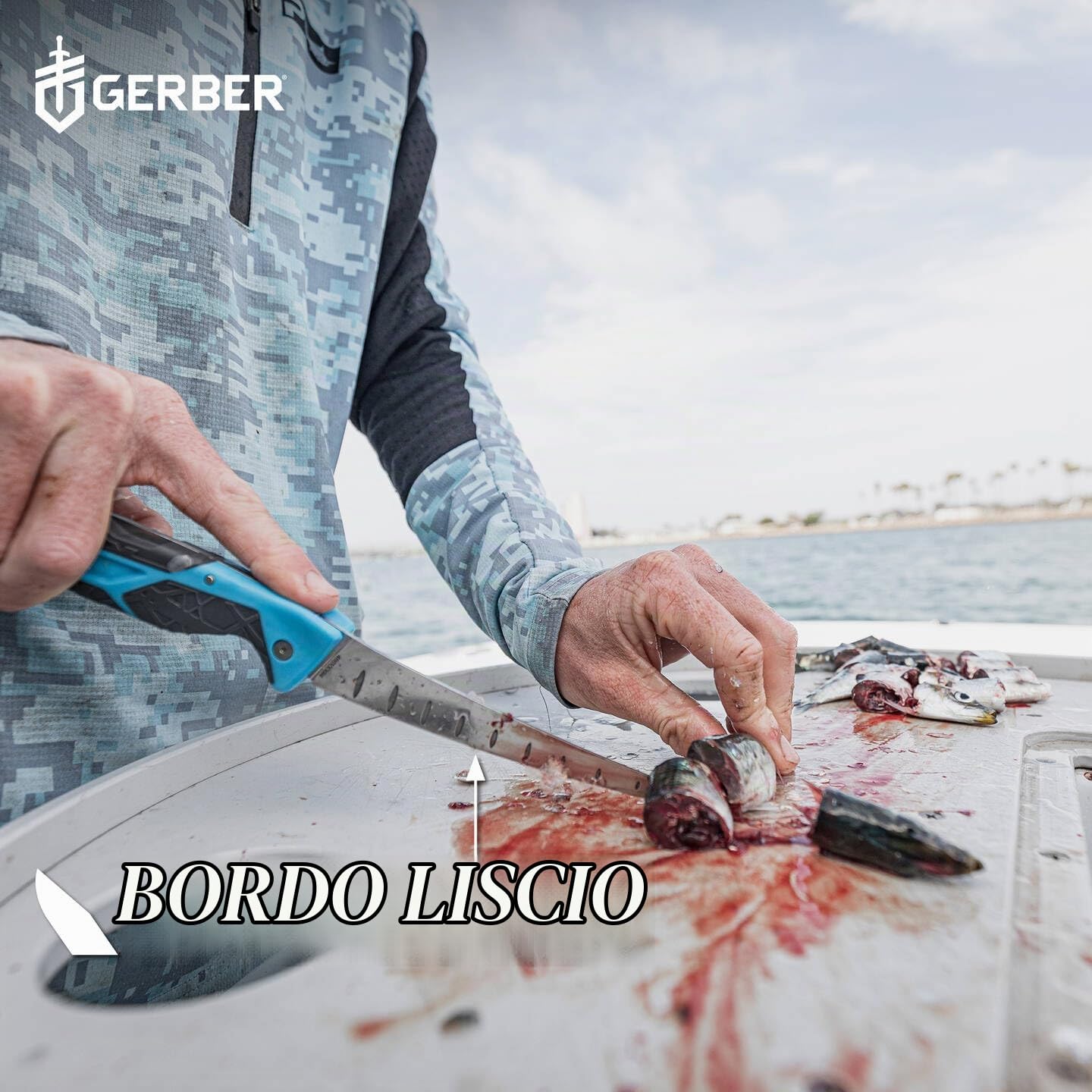 Gerber Coltello da pesca, Coltello a serramanico sottile, Controller 6'', Lunghezza lama: 15 cm, 31-003599