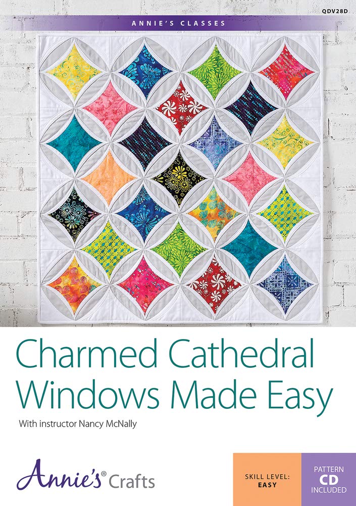Charmed Cathedral Windows técnica simplificada de patchwork para colchas perfectas sin esfuerzo