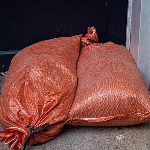 Miniatura 6 de SGT KNOTS Bolsas de arena vacías de alta resistencia, polipropileno, ligeras, reutilizables, para inundaciones, construcción, barrera de agua de