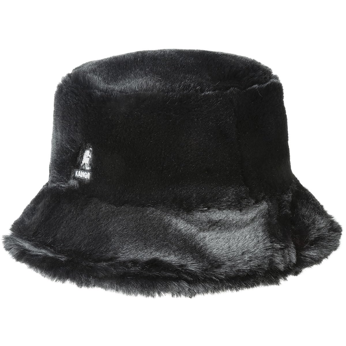 Kangol Faux Fur Bucket - Solid Black/M Solid Black, Medium