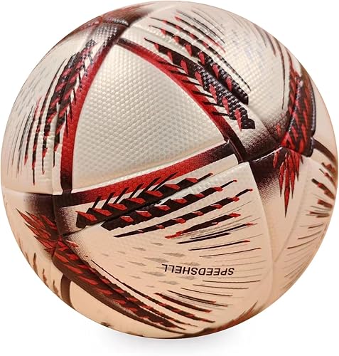 Balón de fútbol de calidad para fanáticos del fútbol, tamaño 5, de piel sintética, térmicamente unido, con costuras sin costuras, peso oficial de