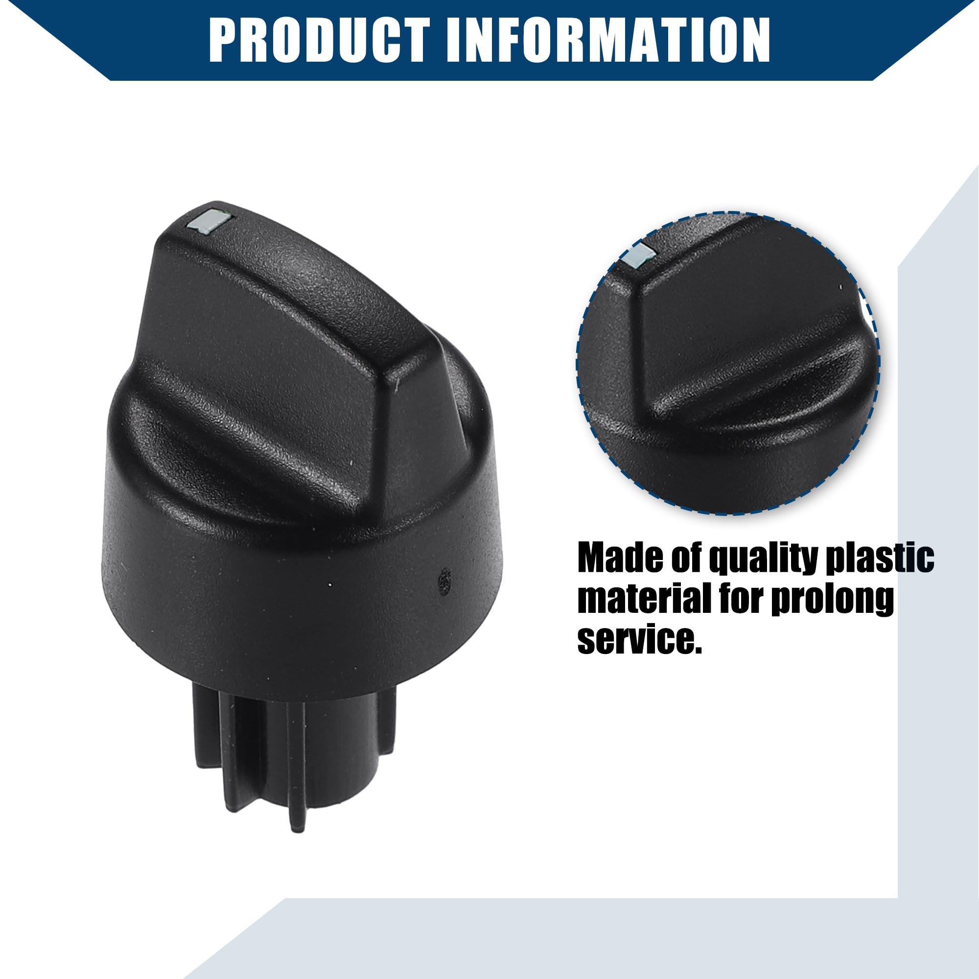 Hihaha HVAC Heater Control Knob For Ford E-Series, Explorer, Ranger – Black Plastic Replacement Knob (F3TZ-18513-A)