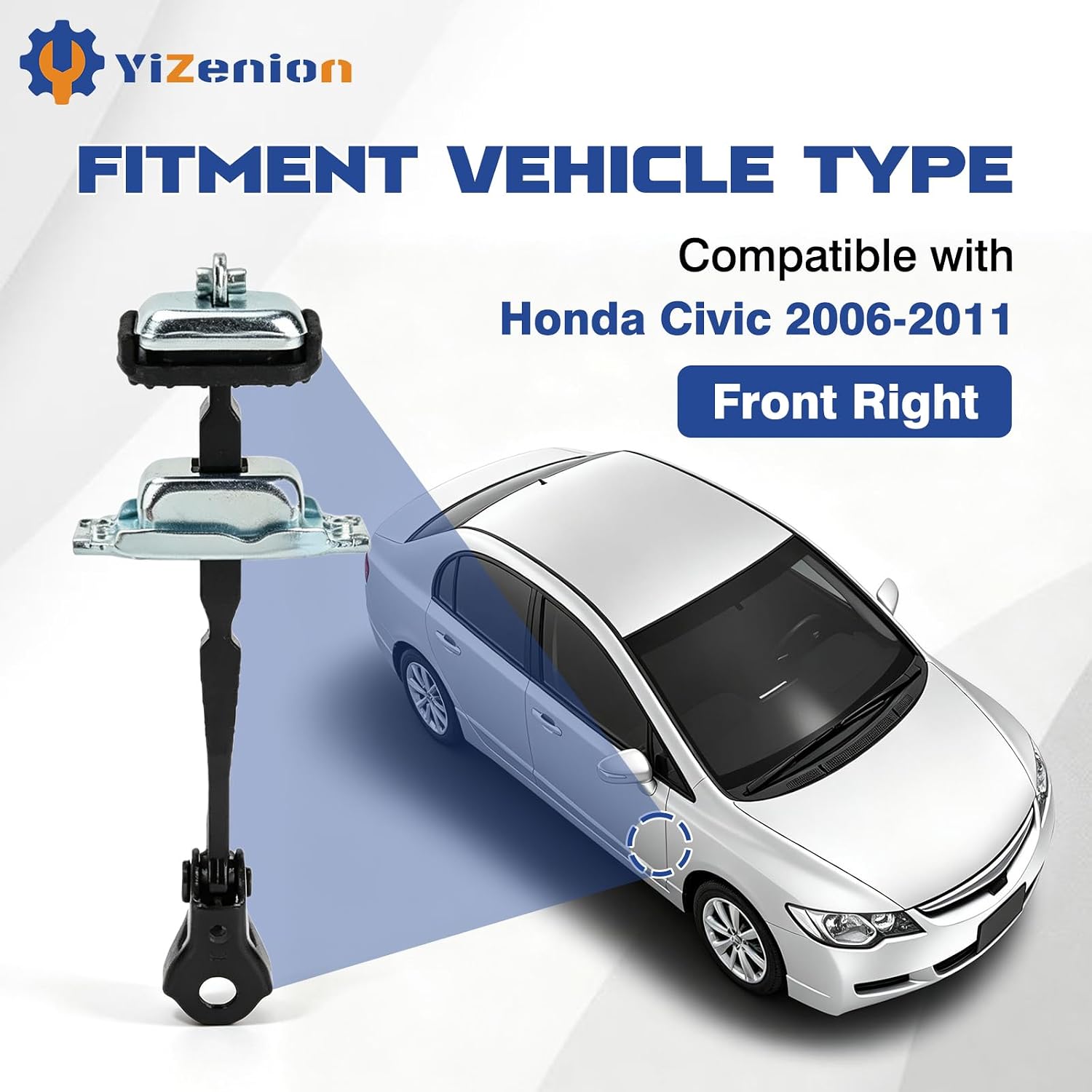 YiZenio 72380-SNA-003 2PCS Front Left and Front Right Door Check Strap Stopper Compatible with Honda Civic 2006 2007 2008 2009 2010 2011, Replaces 72380SNA003, 72380-SNE-A01