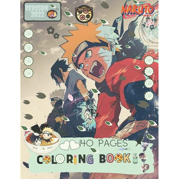 Buy Náruto Coloring Book: 110+ Coloring Pages Filled With Náruto Anime ...